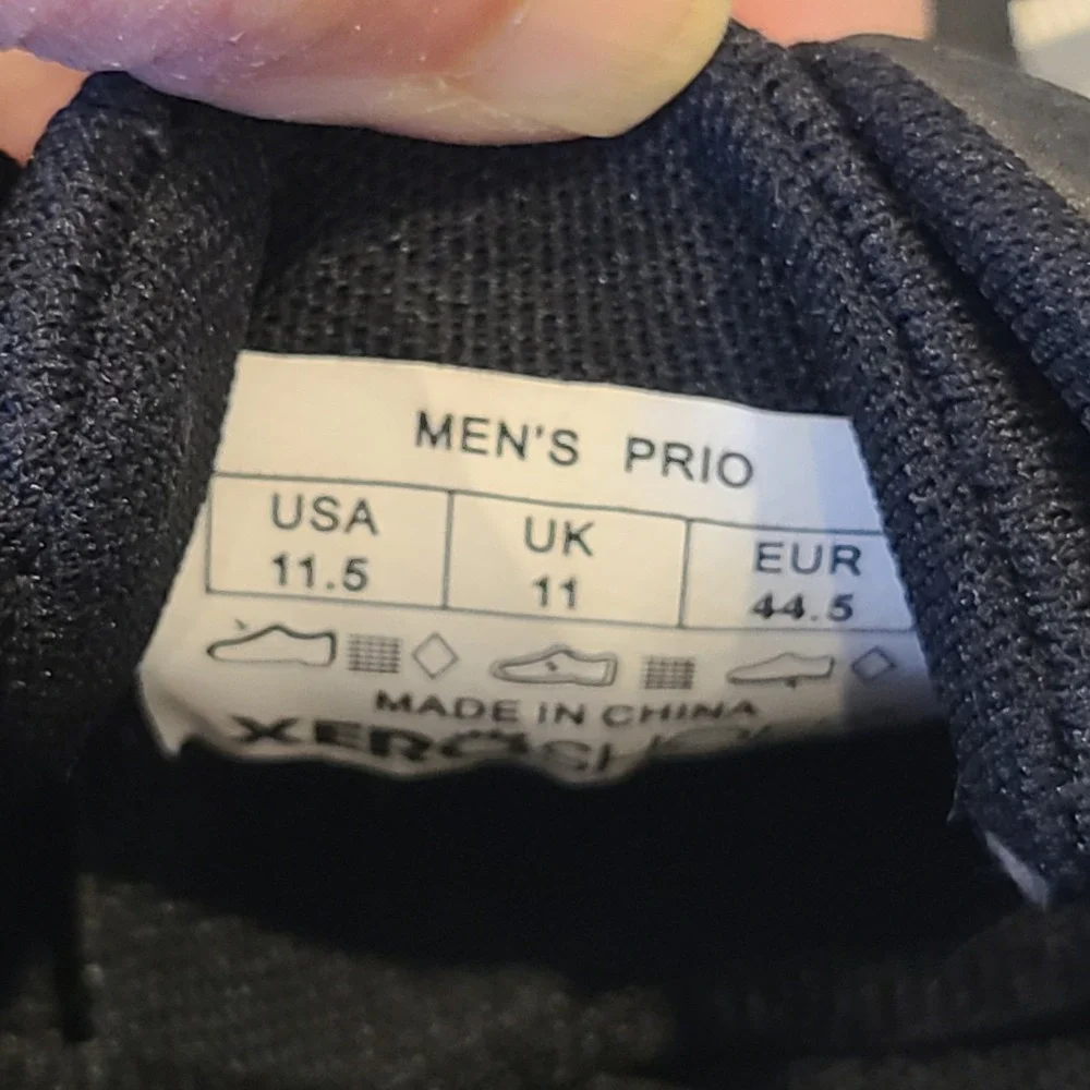 XERO Shoes Men's Size 11.5 Black White Prio Running Minimalist Barefoot Sneakers - Picture 9 of 9